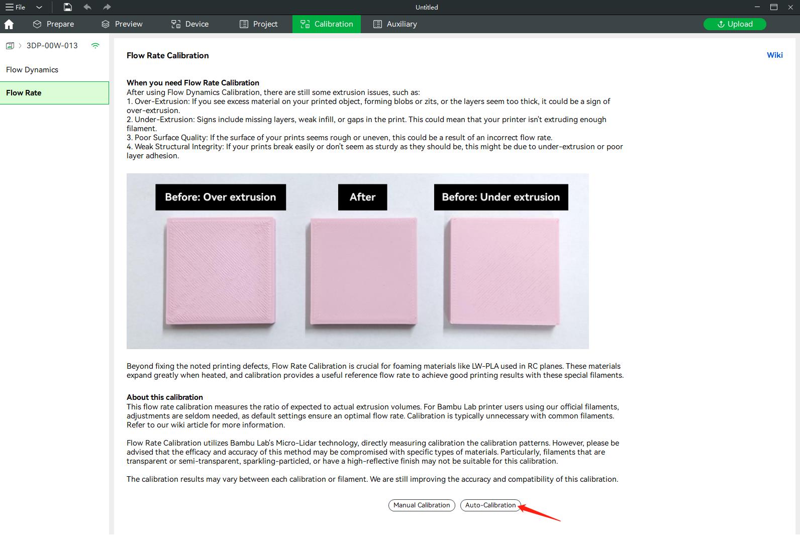 Automatic Flow Calibration with Bambu Lab Micro Lidar Bambu Lab Wiki