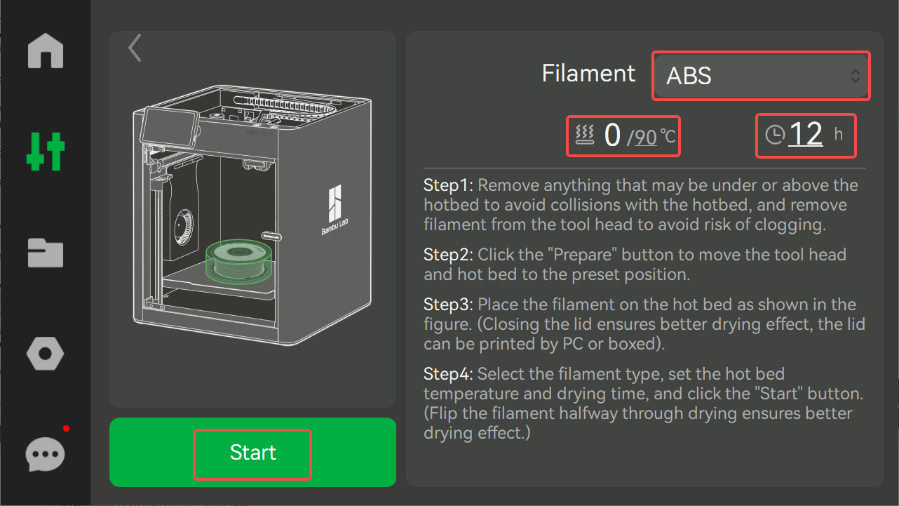 Filament Drying Recommendations
